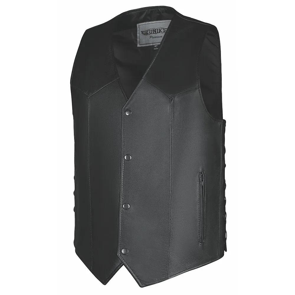Badolero - Men's Tall Leather Motorcycle Vest