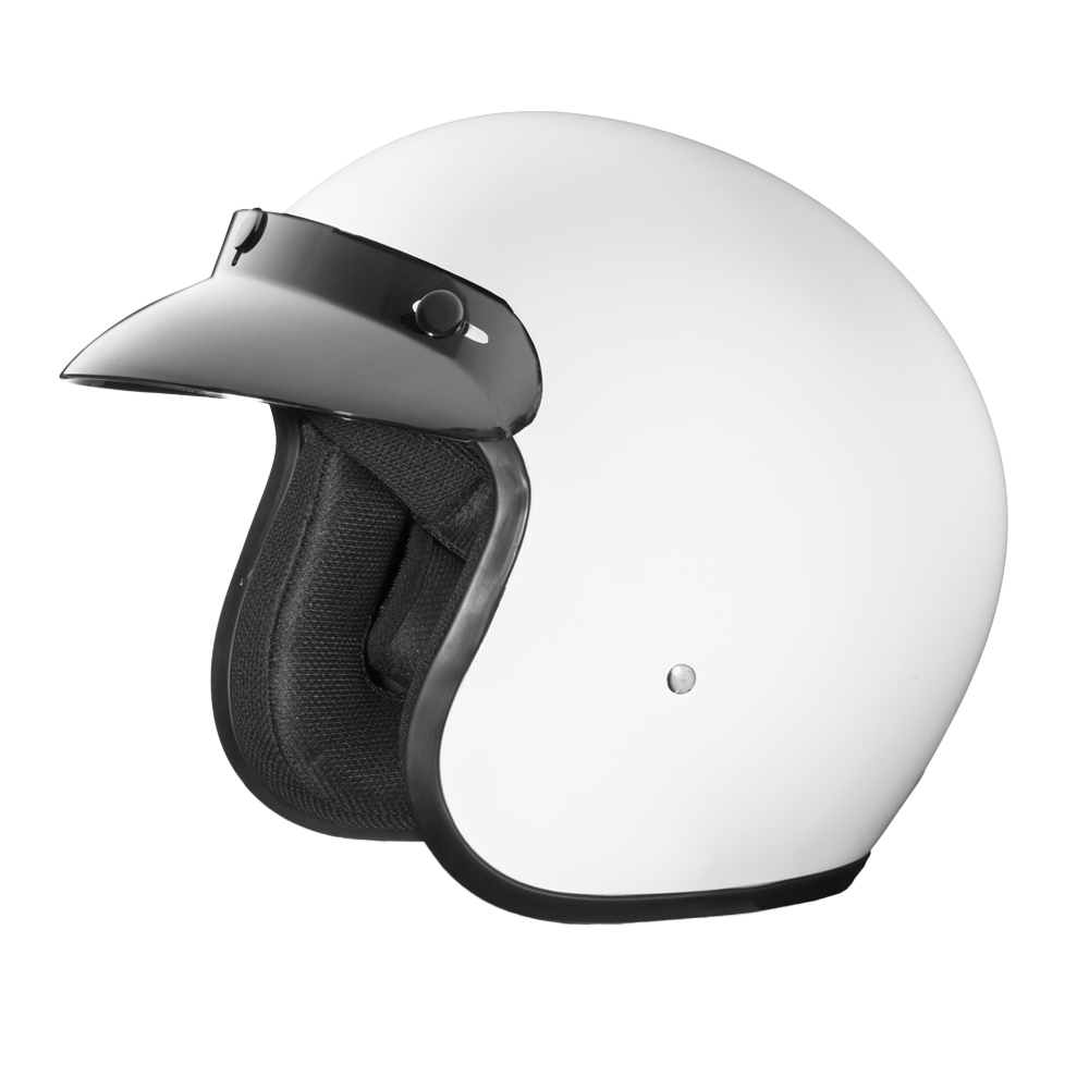 don quixote leather motorcycle helmets dot D.O.T. Daytona Cruiser- Hi-Gloss White