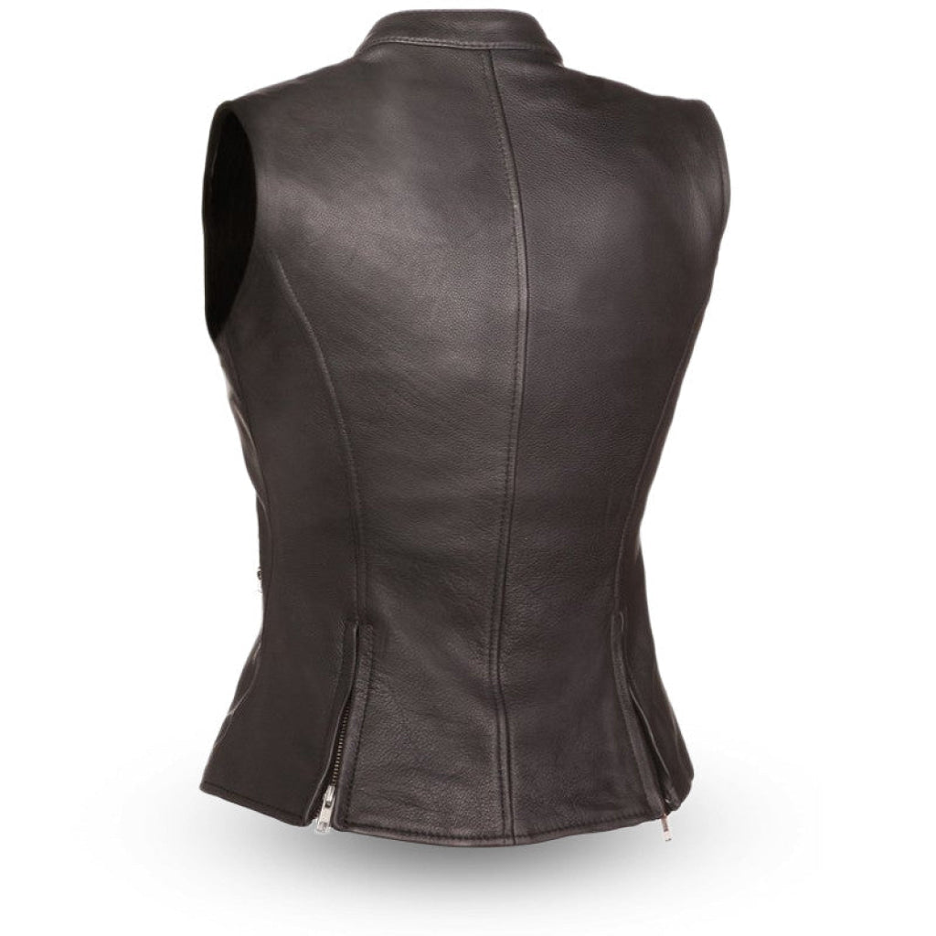 Fairmont Women's Motorcycle Leather Vest Women's Leather Vest First Manufacturing Company