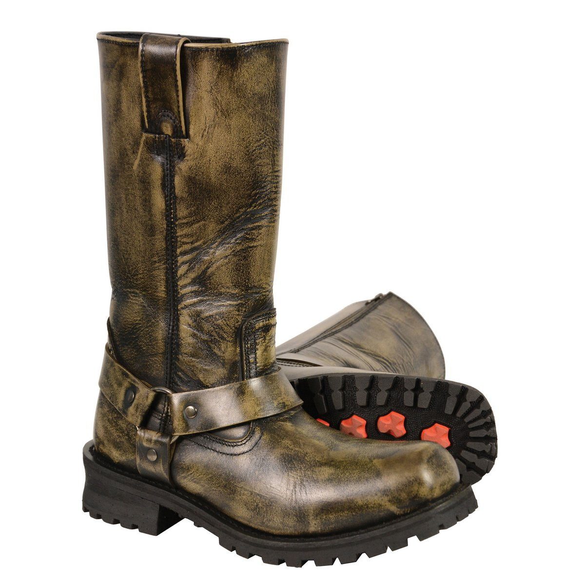 Milwaukee Leather Men's Distressed Brown Leather Classic 11-Inch