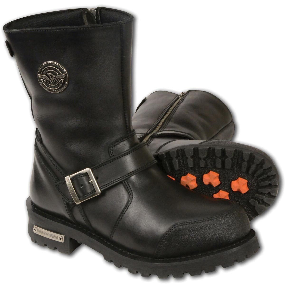 Milwaukee Leather Men's 9-Inch Classic Black Leather Engineer