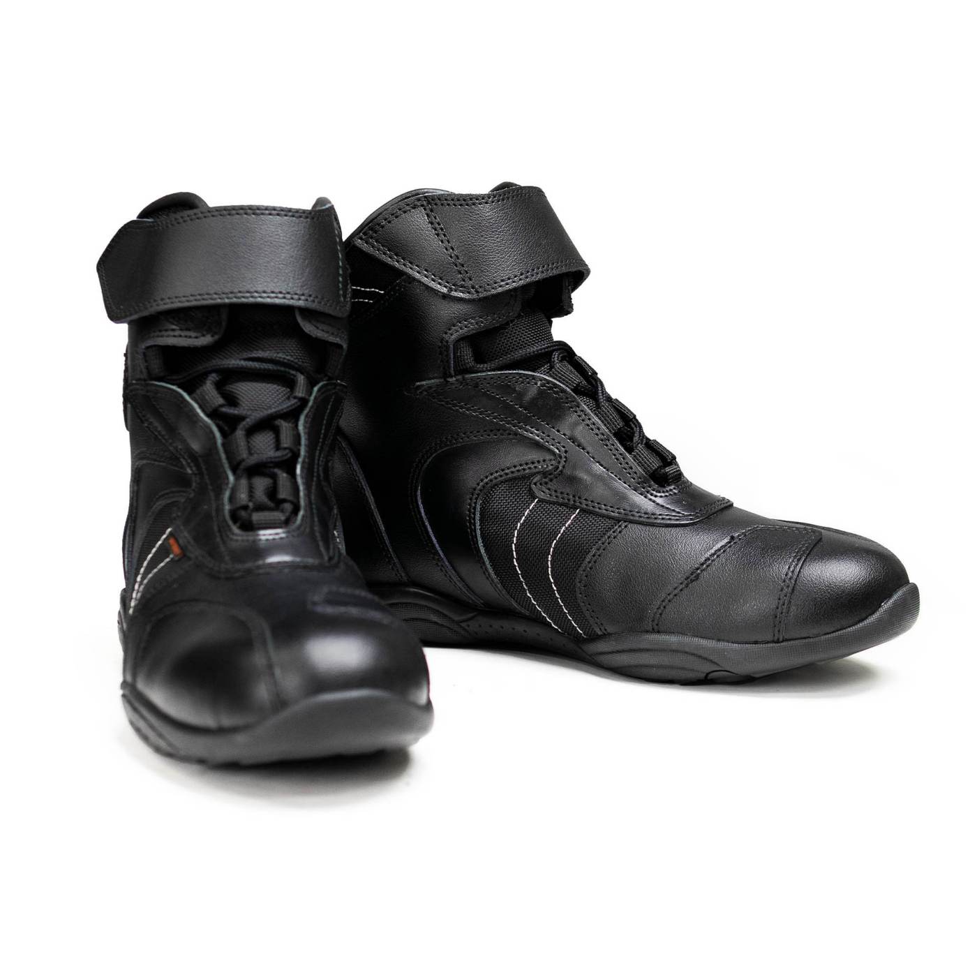 Milwaukee Leather Men's Troop Sport Black Waterproof Leather Motorcycle Racer Style Boots - MBM9185