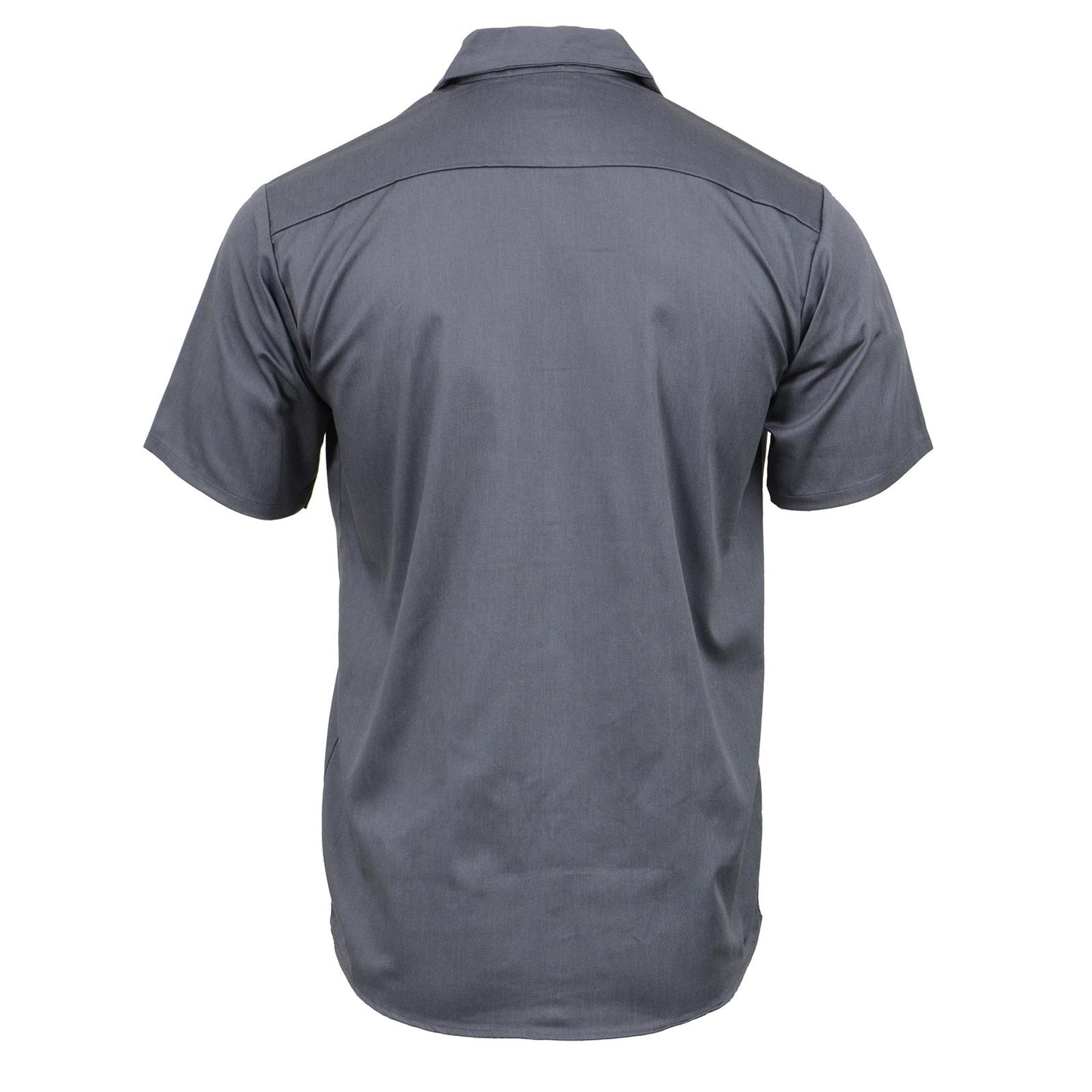 Milwaukee Leather MDM11668 Men’s Grey Button-Up Heavy-Duty Work Shirt - Classic Mechanic Shirt w/ Pockets