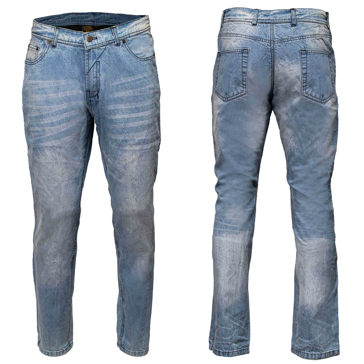 Milwaukee Leather MDM5003 Men's Blue Armored Motorcycle Riding Denim Jeans Reinforced with Aramid Fibers