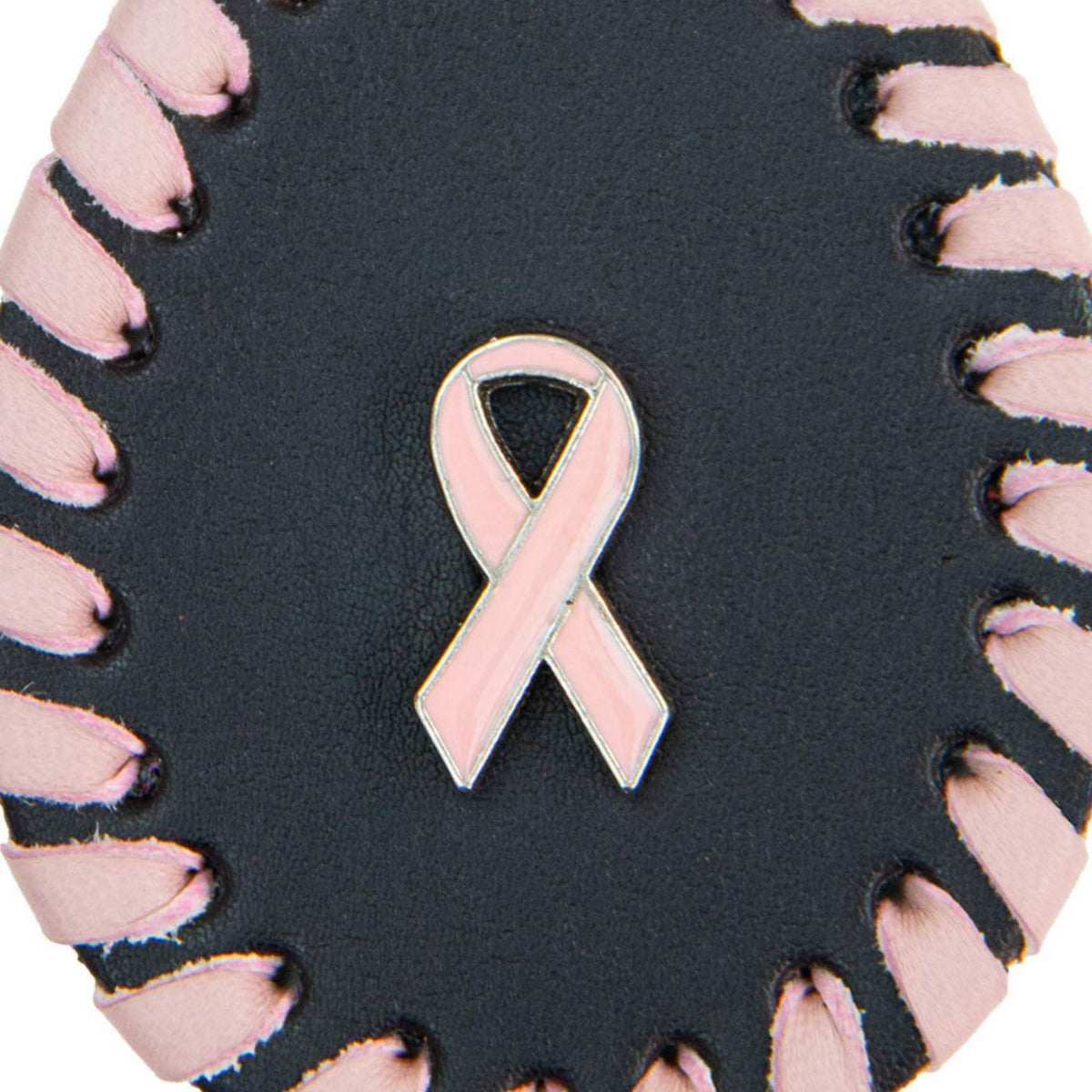 Milwaukee Leather Pink Ribbon Pewter Emblem Key Chain - MLA9509