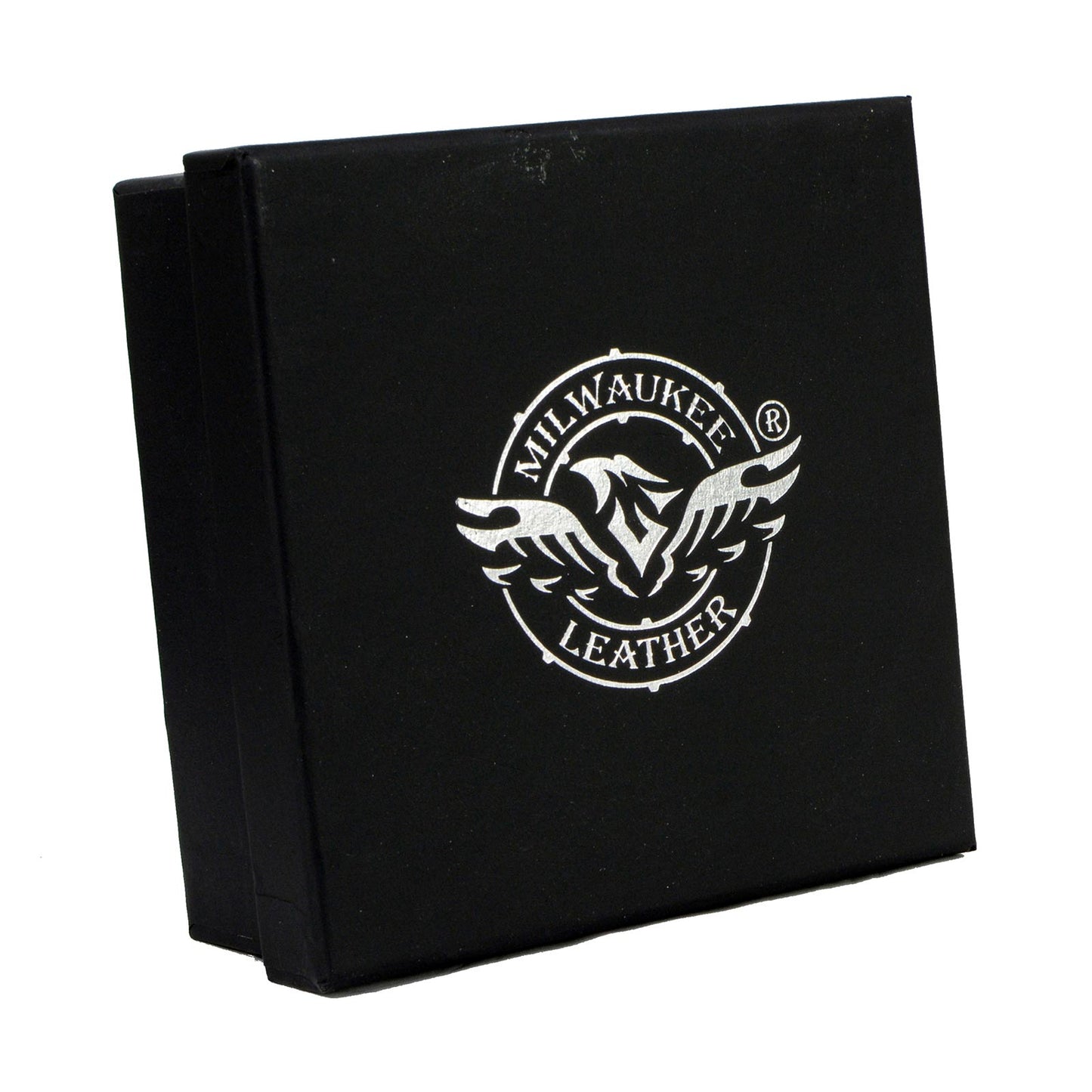 Milwaukee Leather MP7123 Men's Cross Hatch & 5 Cent Buffalo-Black Leather Belt w/ Interchangeable Buckle-1.5 In Wide