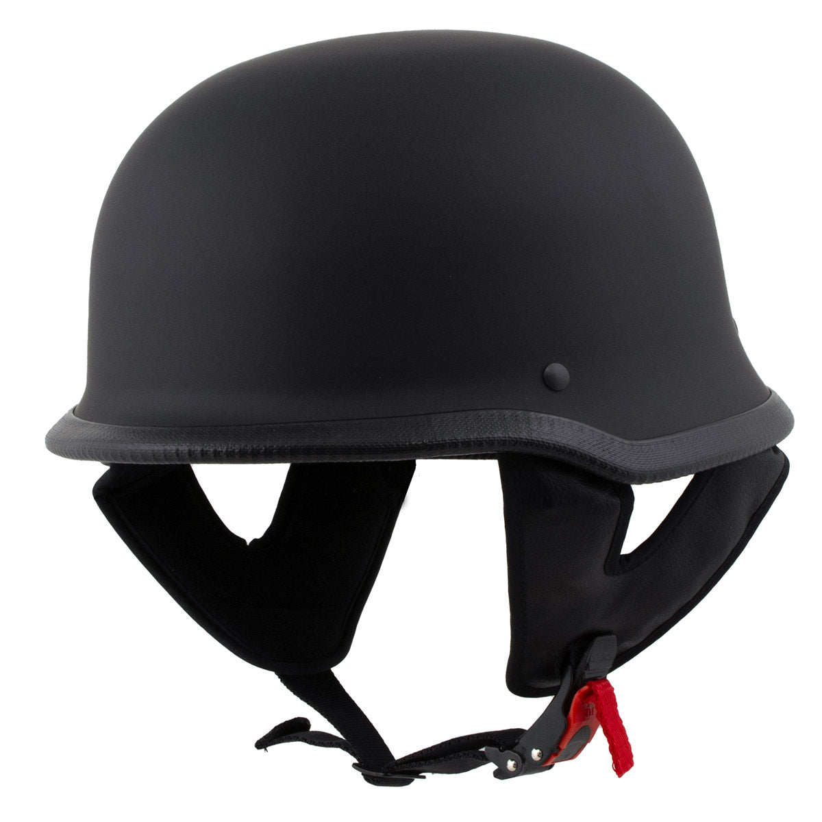 dot german leather motorcycle helmet Milwaukee Helmets MPH9740DOT Motorrad DOT German Style Matte Black Half Face Motorcycle Helmet Biker