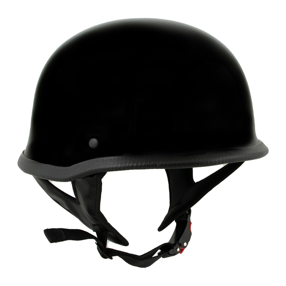 Milwaukee Helmets MPH9741DOT Motorrad DOT German Style Gloss Black Half Face Motorcycle Bikers Helmet