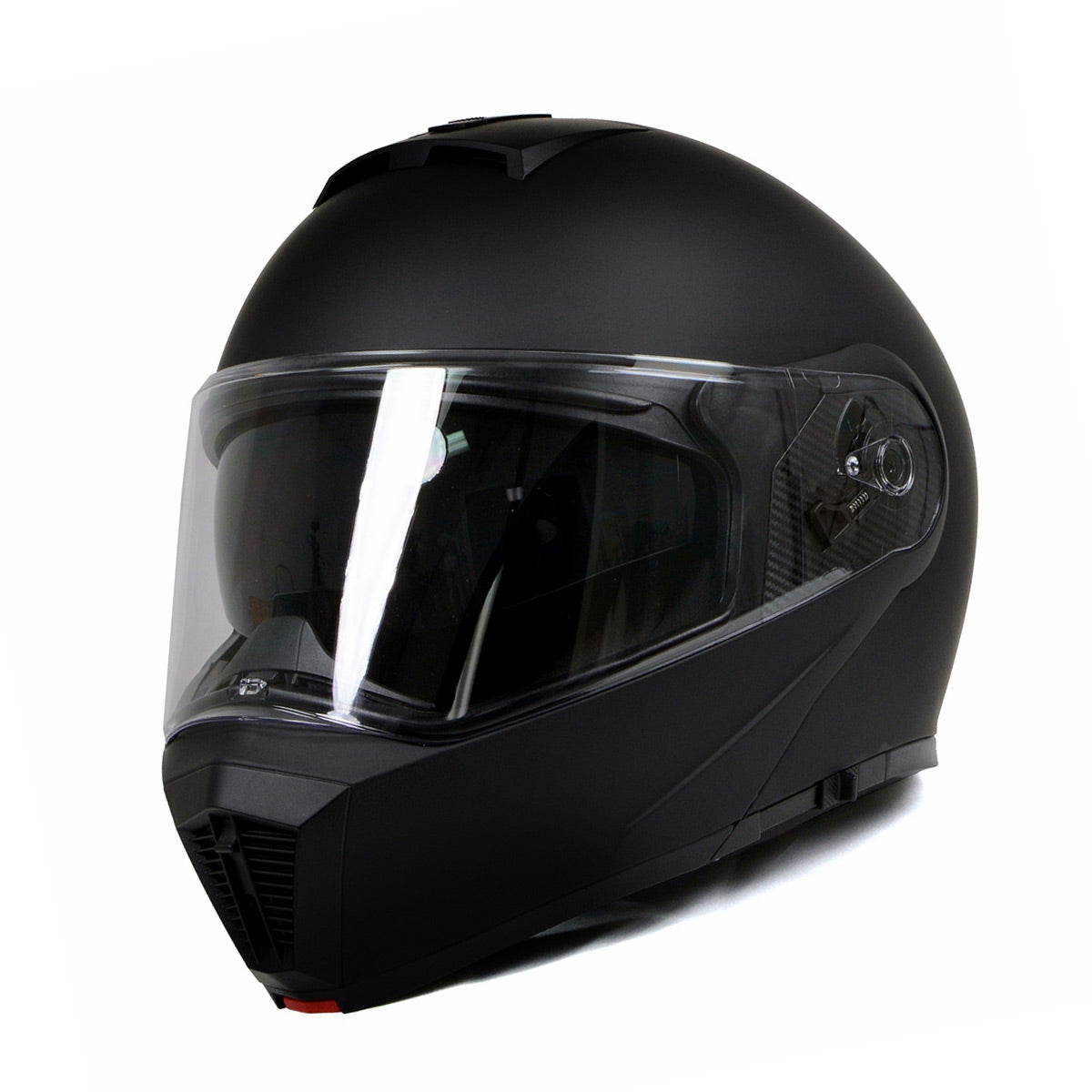 Milwaukee Helmets MPH9812DOT Flat Black Menace Advanced Motorcycle Modular Helmet Biker w/ Drop Down Visor
