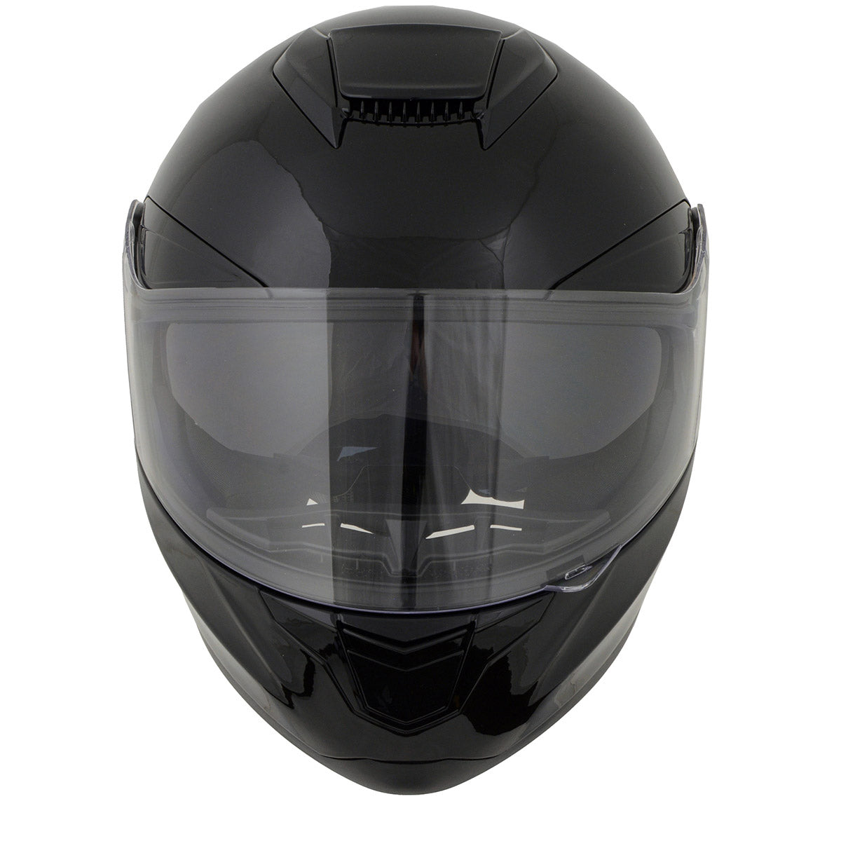 Milwaukee Helmets MPH9836DOT Sweeper Gloss Black DOT Approved Motorcycle Full Face Helmet Biker w/ Drop Down Visor