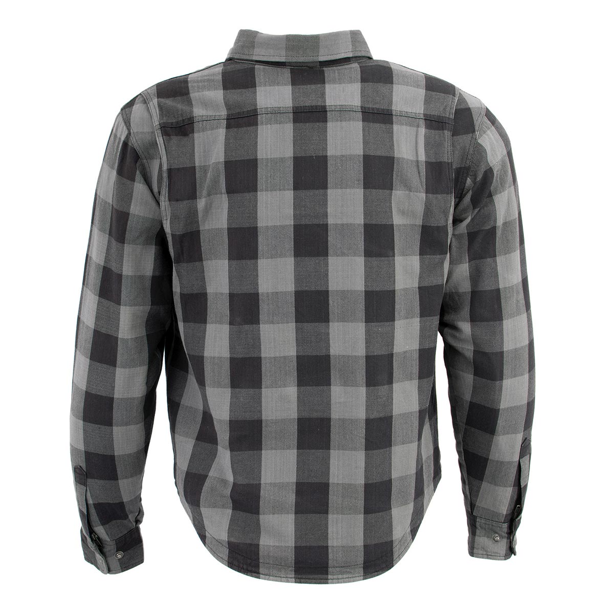 Milwaukee Leather MPM1630 Men's 'Asphalt Shield - Hoya' Plaid Flannel Biker Shirt w/ CE Armor - Reinforced w/ Aramid Fibers