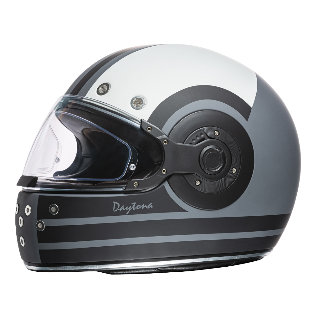 Daytona Retro Full Face Motorcycle Helmet: Vintage Style - Racer