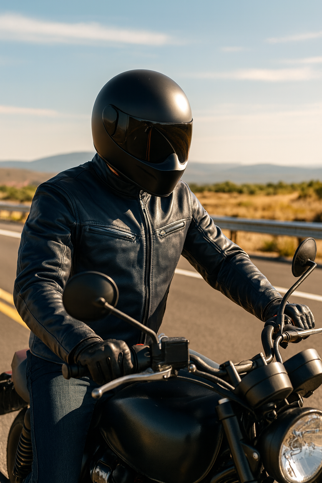 Stealth - Men's Premium Leather Motorcycle Jacket
