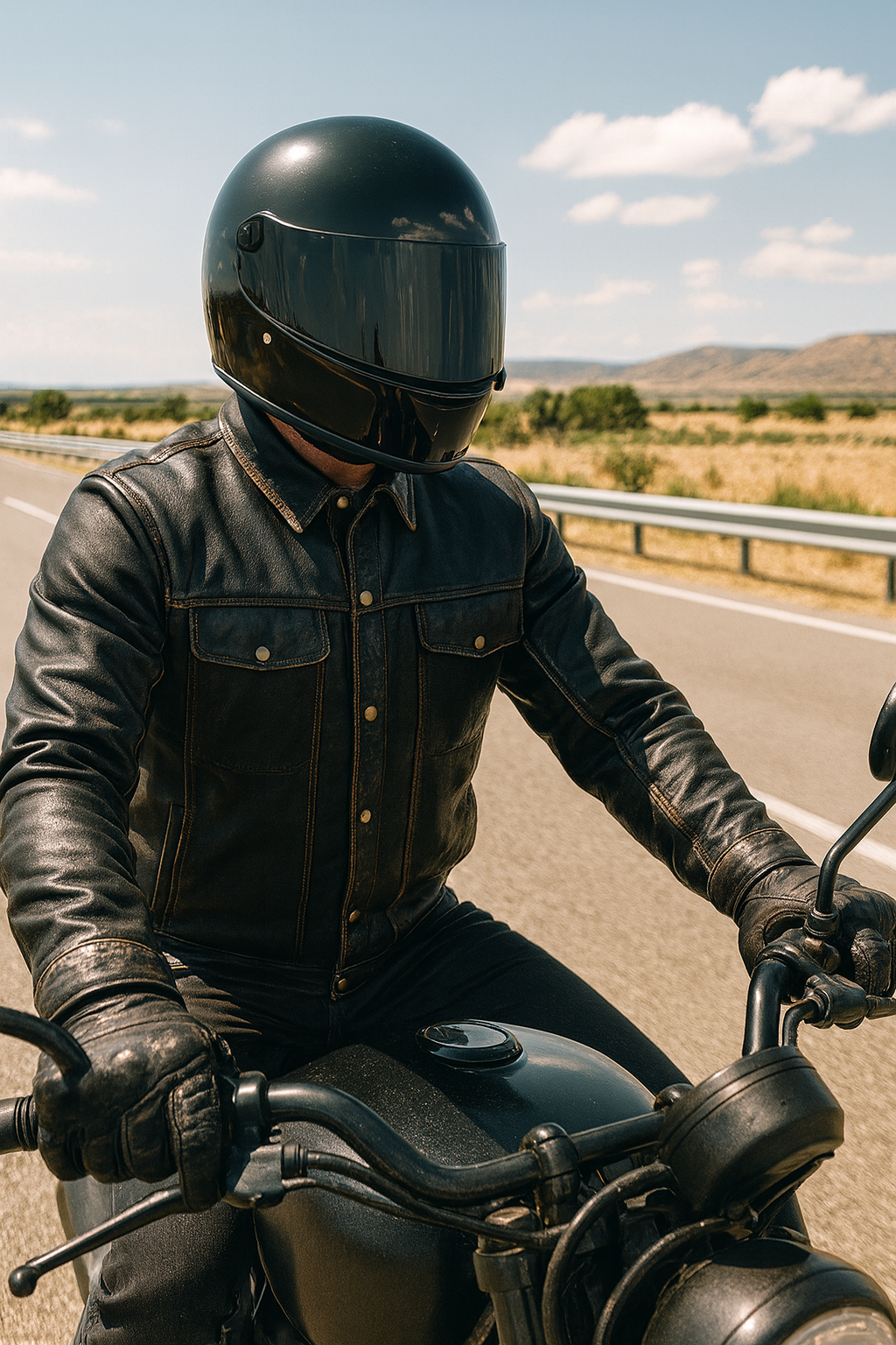 Rusty - Mens Premium Leather Shirt Jacket