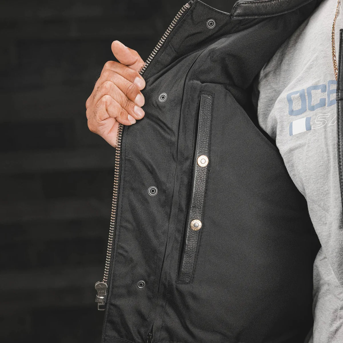 Sharp Shooter Men's Motorcycle Leather Vest Men's Leather Vest First Manufacturing Company