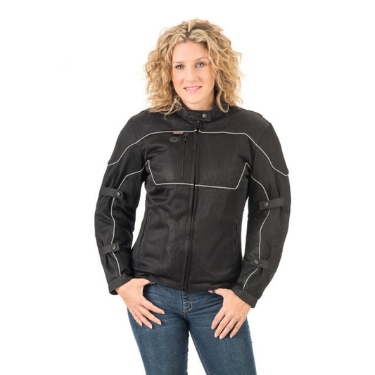 Brooks Leather Sportswear Women's Mesh Textile Motorcycle Jacket