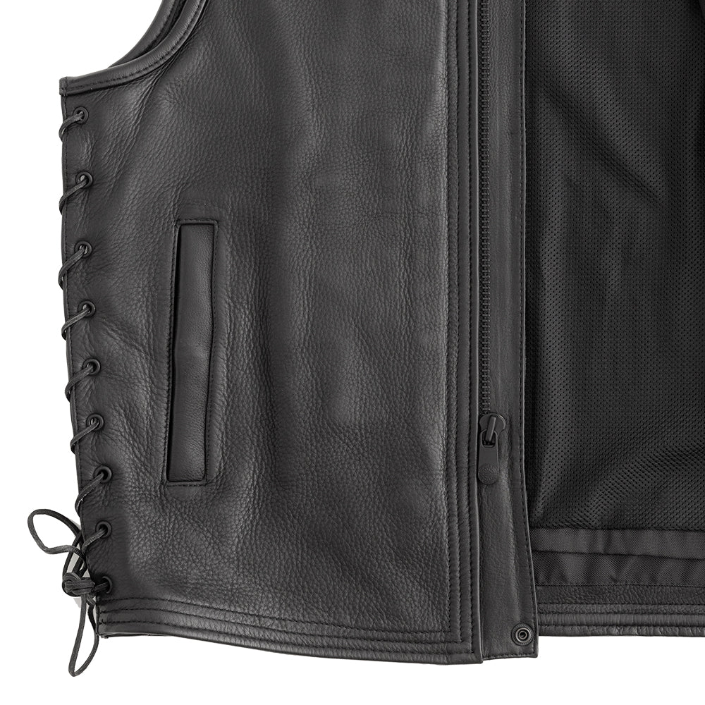Venom Men's Motorcycle Leather Vest Men's Leather Vest First Manufacturing Company