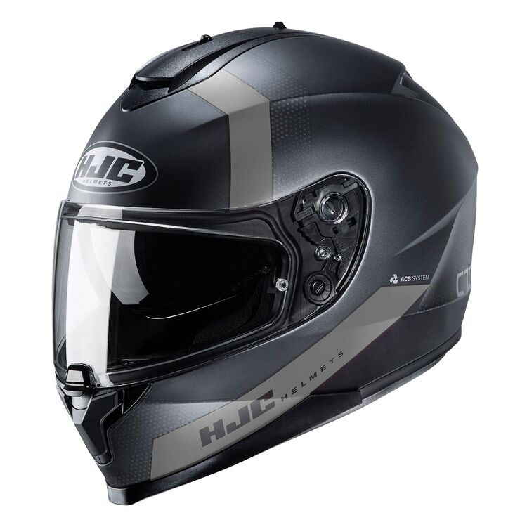 hjc full face helmet flat silver HJC C70 Eura Silver Full Face Helmet