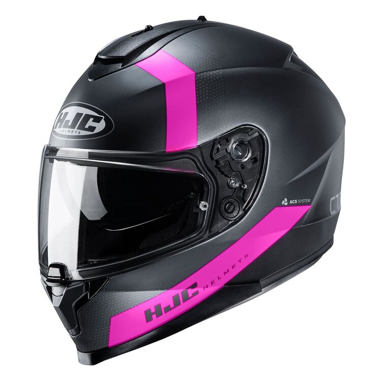 hjc black and pink helmet HJC C70 Eura Pink Full Face Helmet