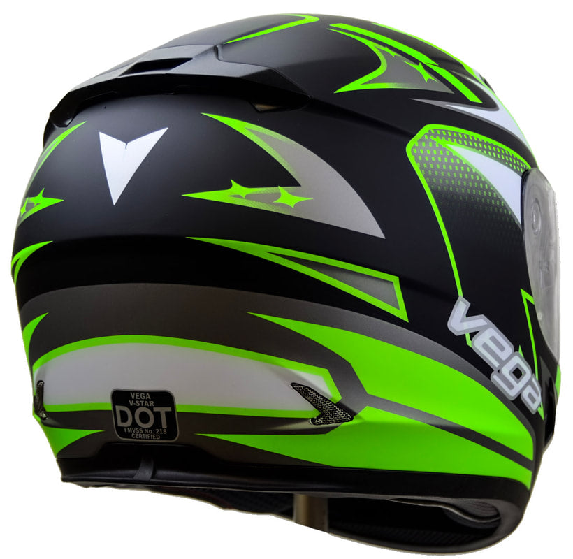 VEGA V-Star Green Full Face Helmet - Available In-Store Only
