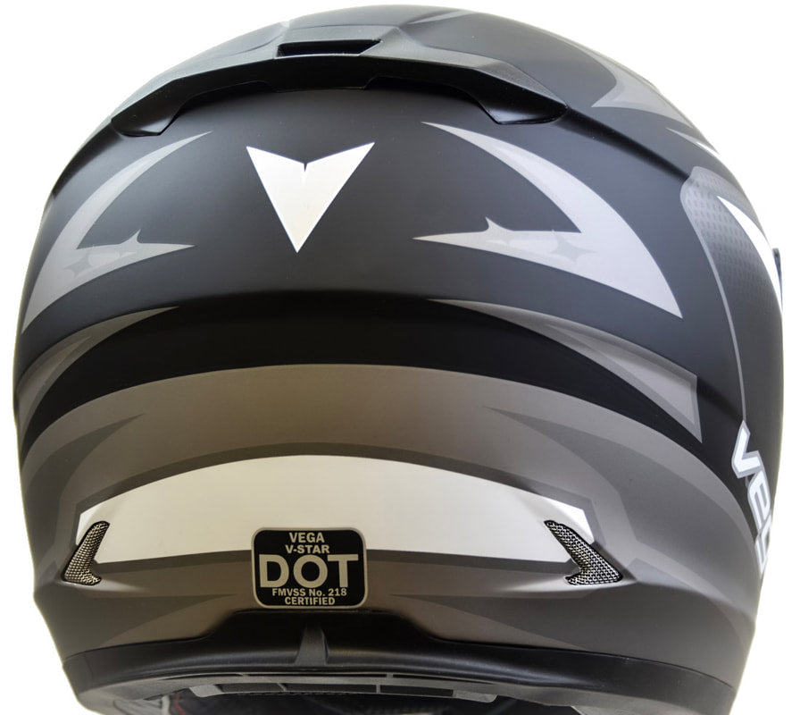 VEGA V-Star Silver Full Face Helmet - Available In-Store Only