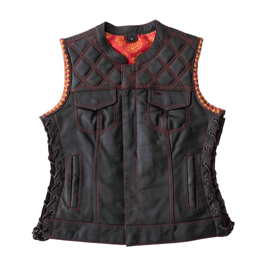 Torch Women's Motorcycle Leather Vest Factory Customs First Manufacturing Company S  