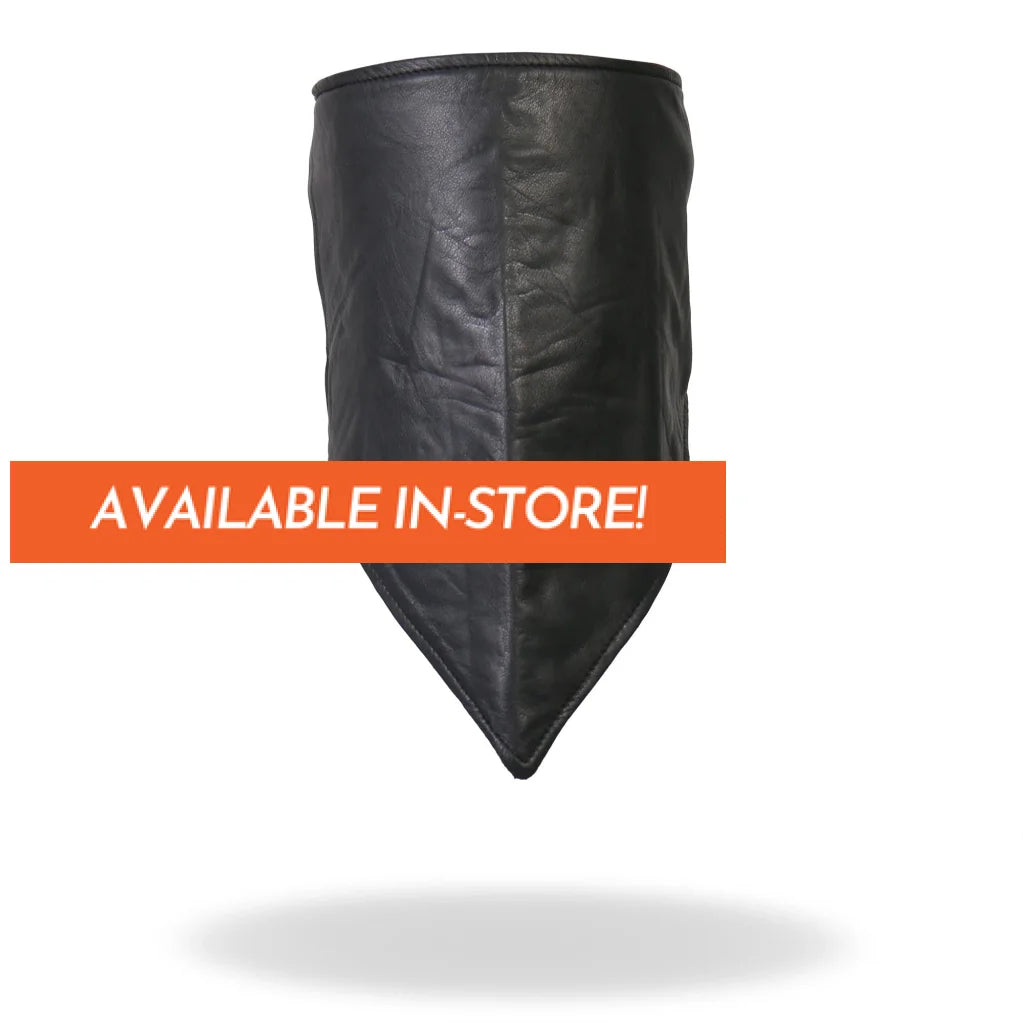 Leather Neck Warmer with Fleece Liner - Soft Black NWL1009 | Hot Leather Neck Warmer with Fleece Liner - Soft Black NWL1009 | Hot