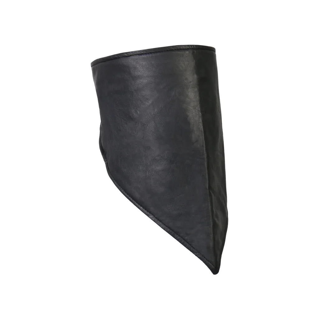 Leather Neck Warmer With Fleece Liner - Soft Black Nwl1009 | Hot Leathers Face Mask