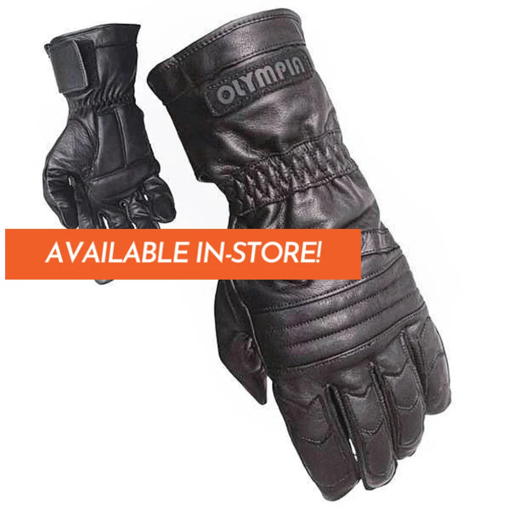 handschuhe olympia Gel Sport Leather Gauntlet Motorcycle Gloves
