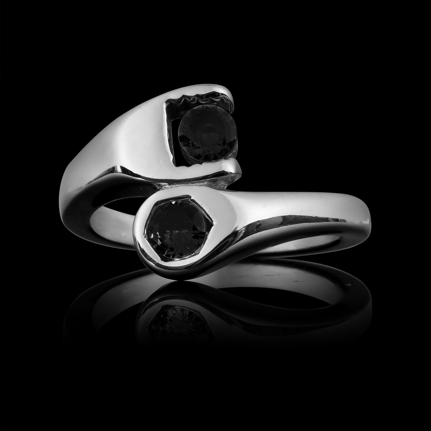 Stainless Steel CZ Wrench Ring