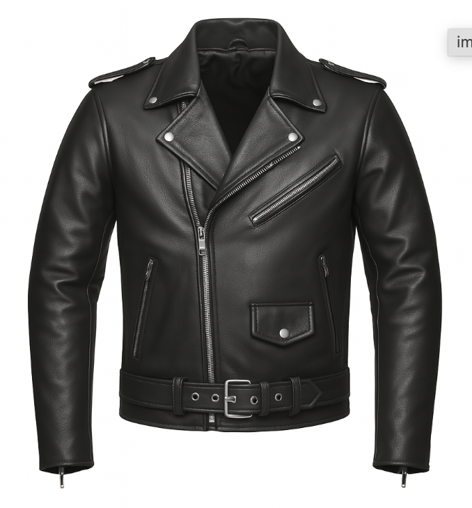 Brando - Mens Motorcycle Biker Leather Jacket
