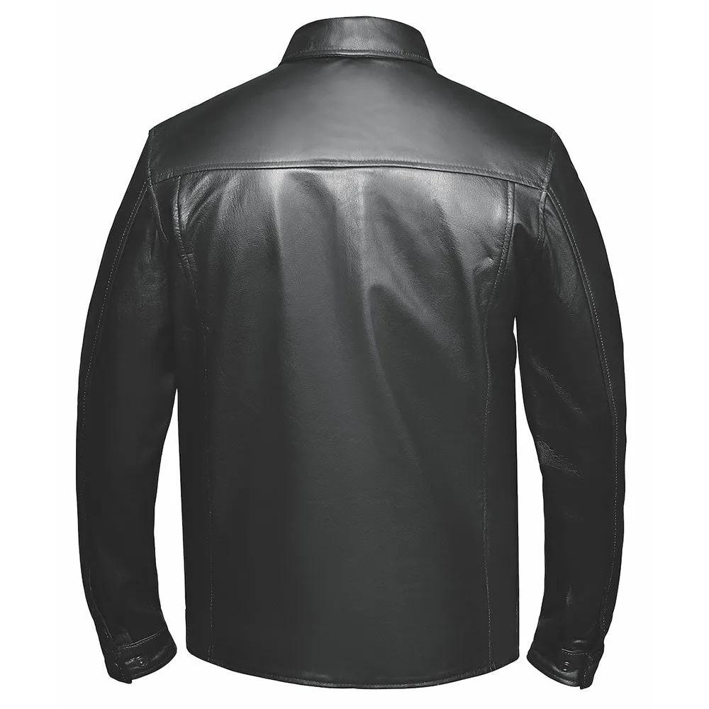 Edge - Premium Men's motorcycle Leather Jacket (Shirt Style)