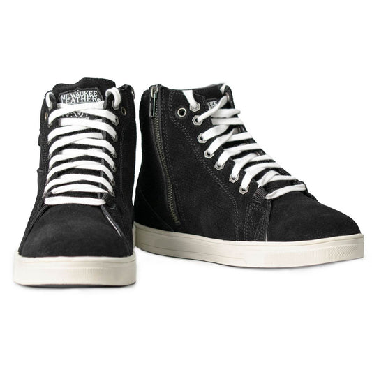 Milwaukee Leather Men's Roadflow Black Suede Reinforced Street Riding Shoes - MBM9106