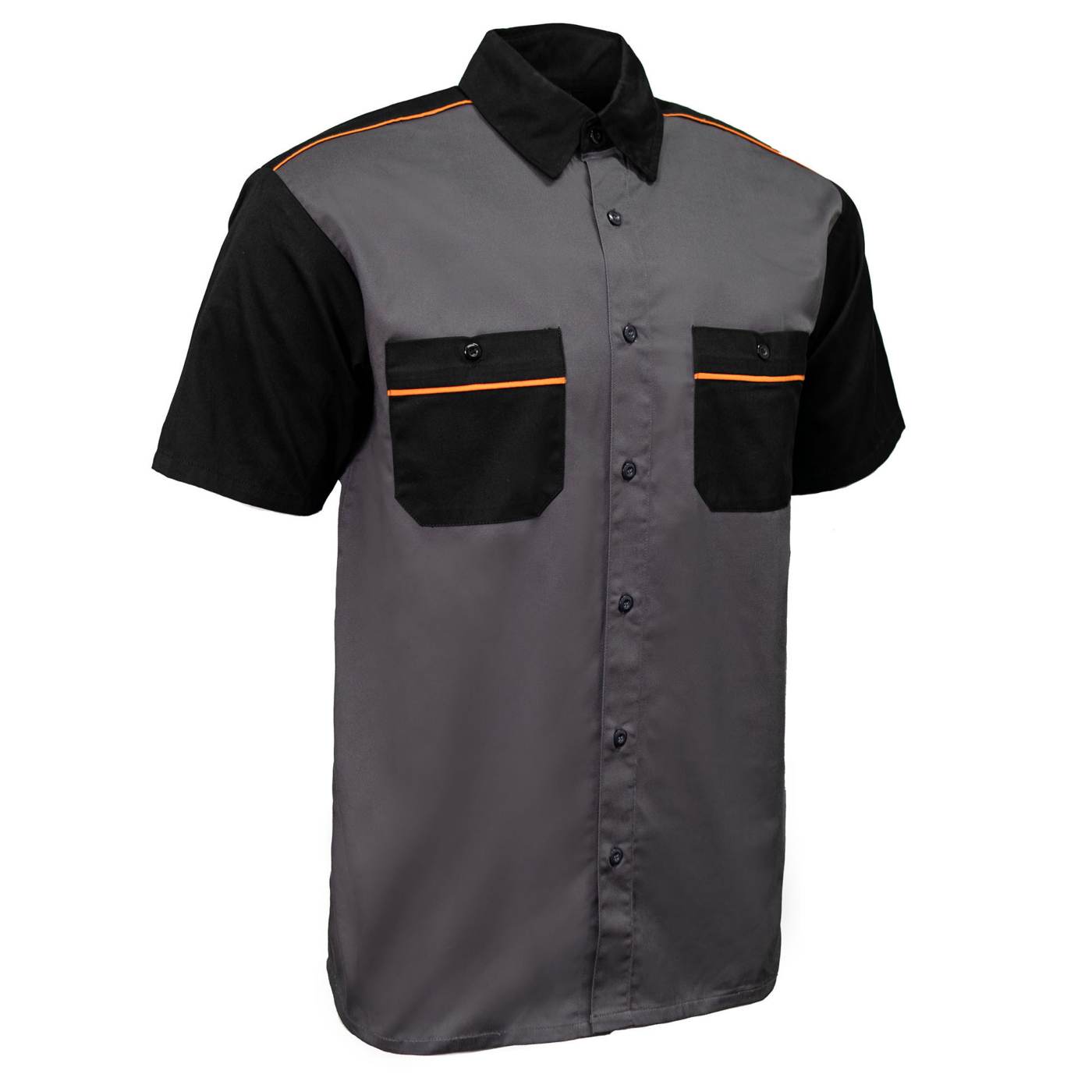 MMCC Men’s SwitchGear Mechanic Work Shirt - Short Sleeve Button Up Shop - 50/50 Cotton Poly Blend - MDM11654
