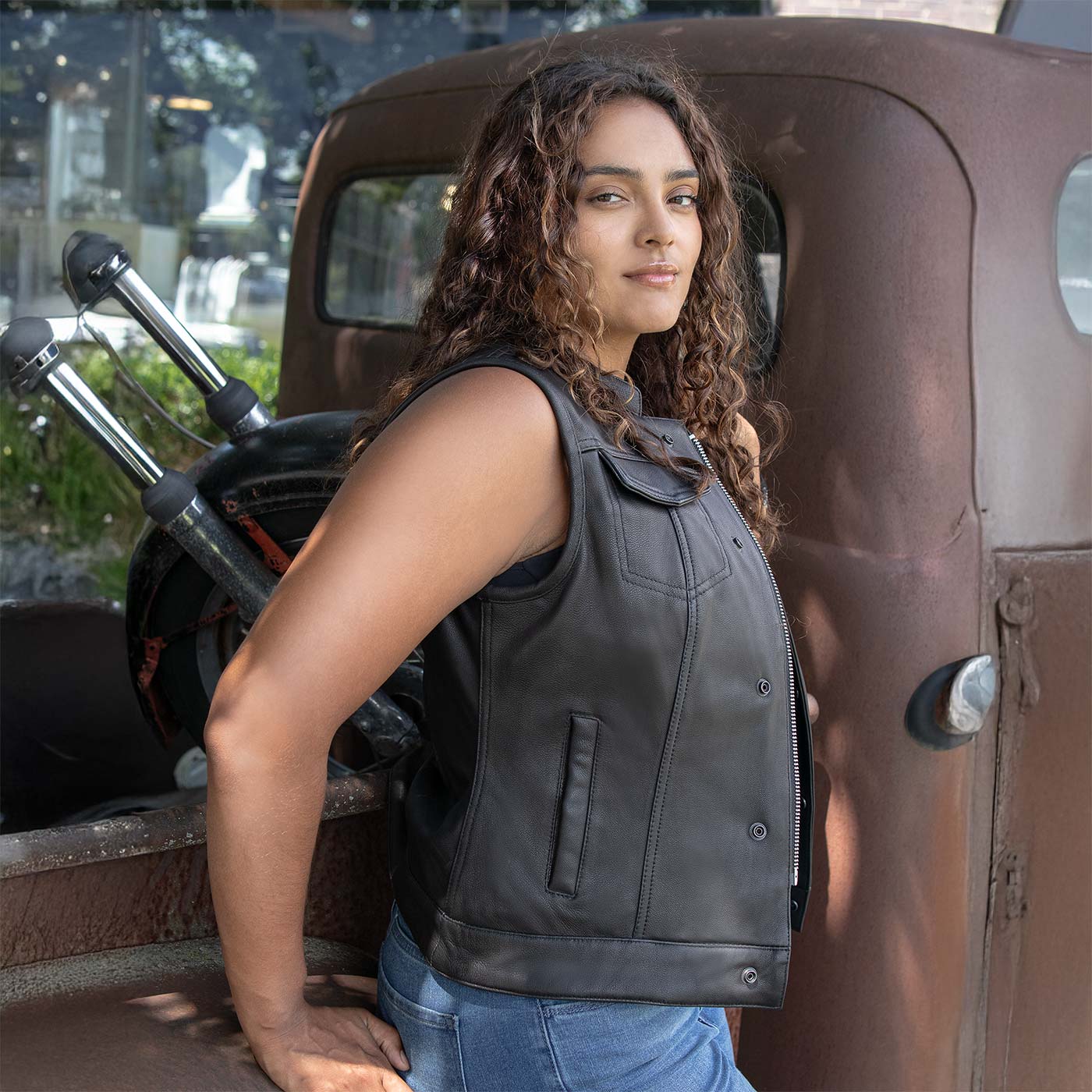 Milwaukee Motorcycle Clothing Co. Women's Girls-Club Black Leather