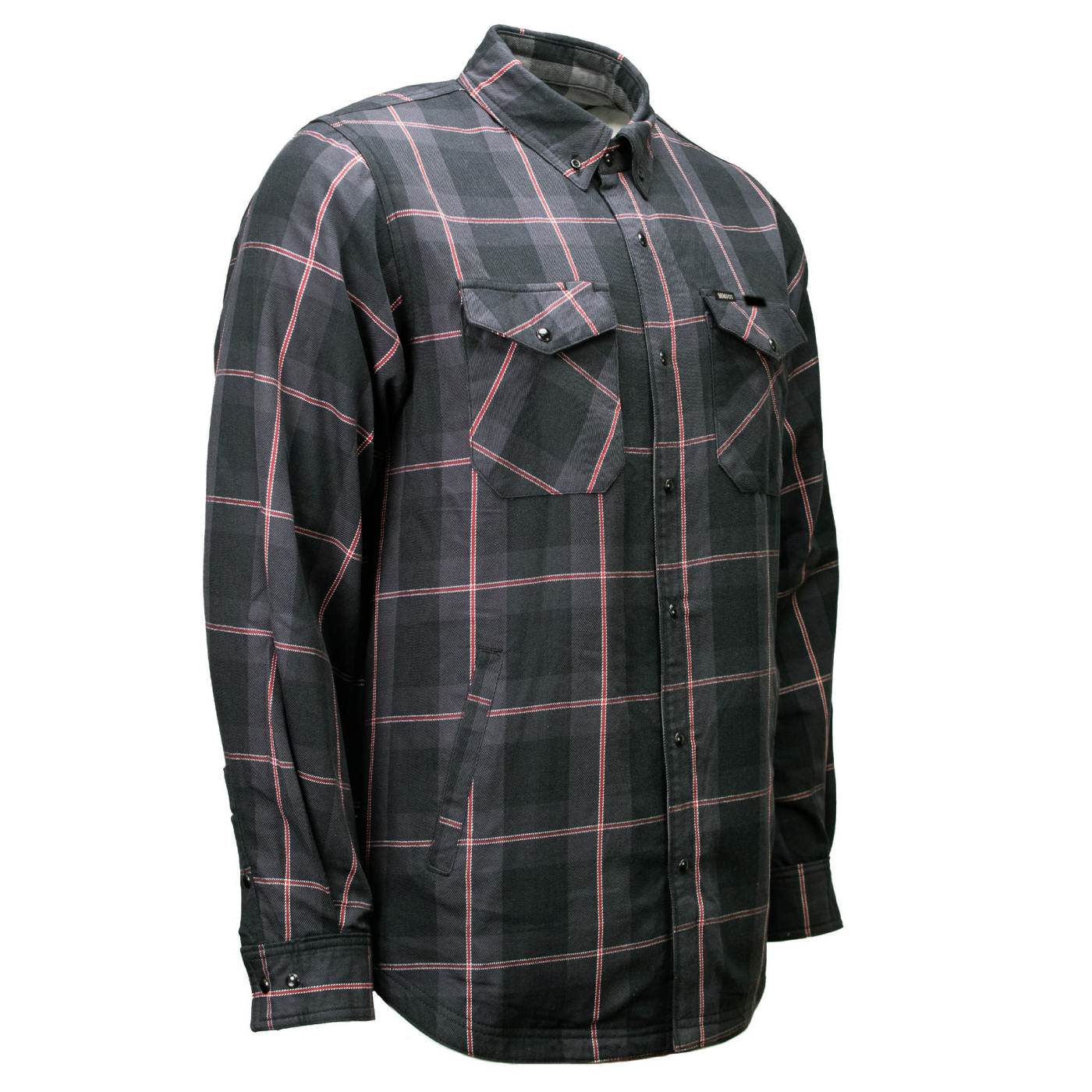 MMCC Men's Deadwood Reversible Flannel Shirt - 100% Cotton Snap Front Plaid w/ Chest and Hand Pockets - MNG11805