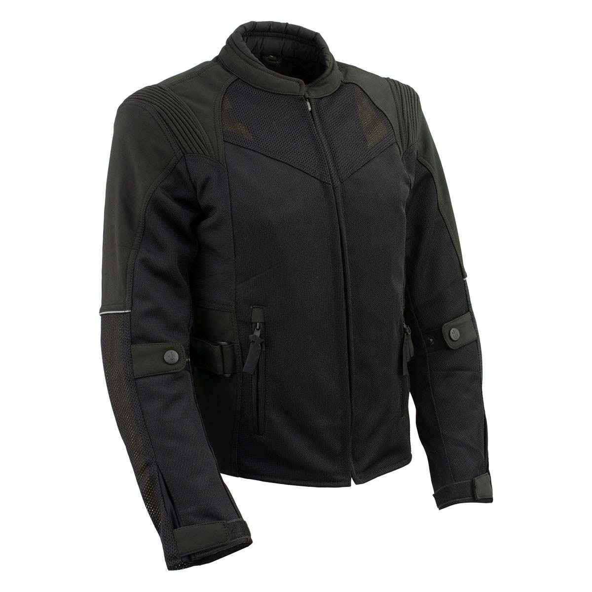 Milwaukee Leather Women's Be Cool Black Textile Motorcycle Jacket w/ CE Armor - MPL22705