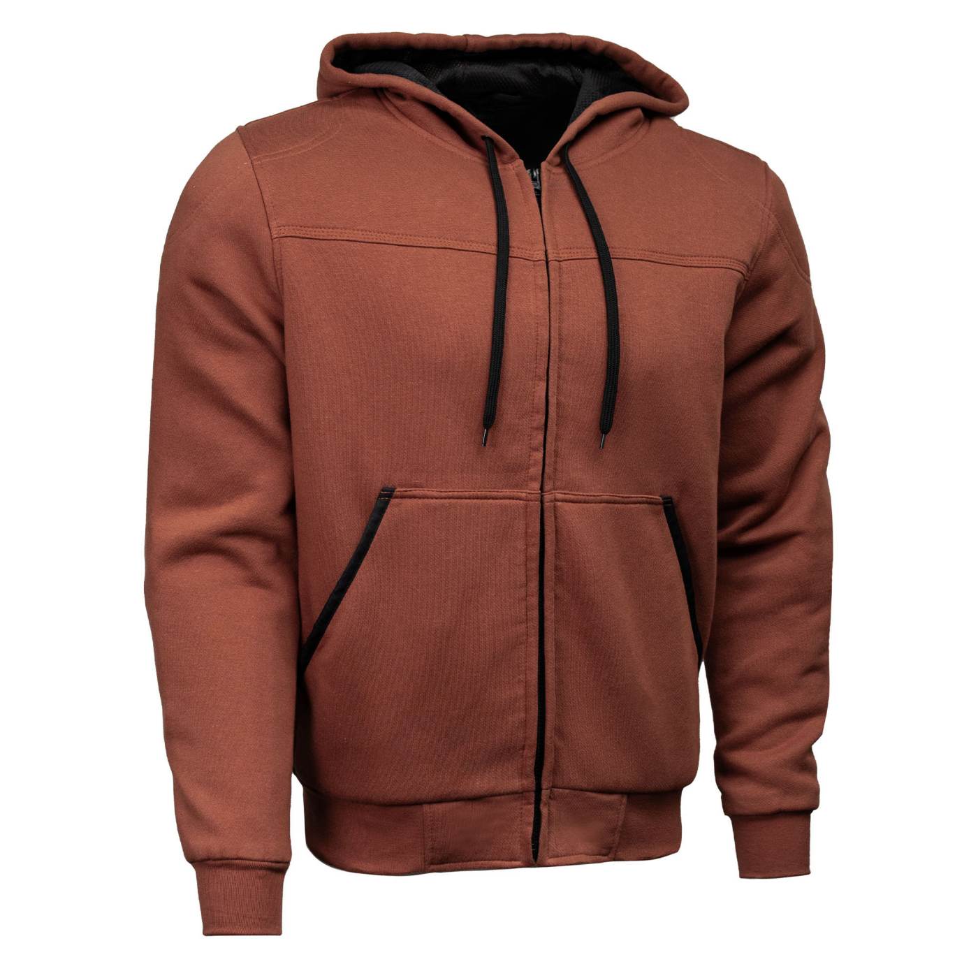 Milwaukee Leather Men's Copper Streetguard Riding Hoodie - Aramid Reinforced with CE Shoulder and Elbow Armor - MPM1771