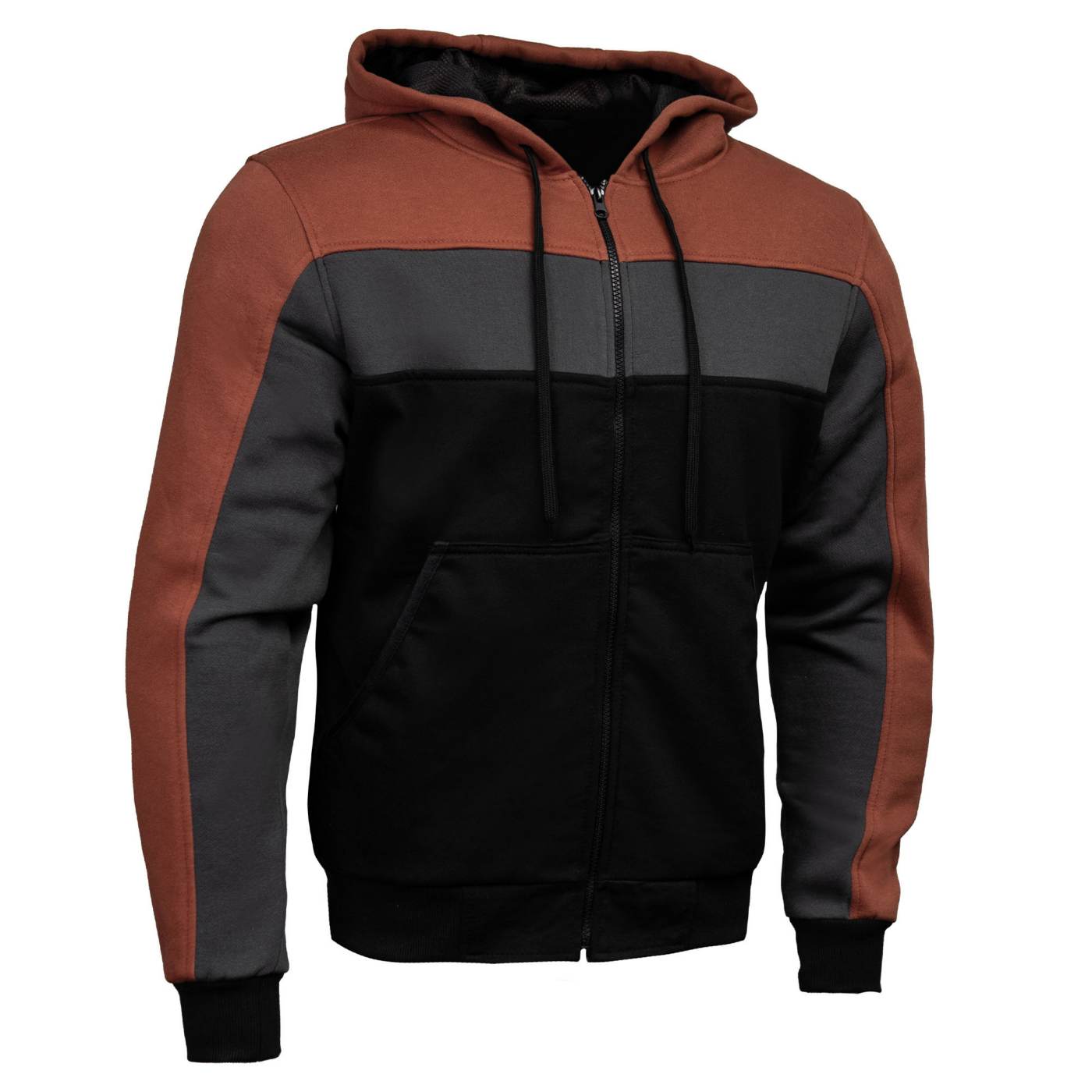 Milwaukee Leather Men's Streetguard Riding Hoodie - Aramid Reinforced with CE Shoulder and Elbow Armor - MPM1789