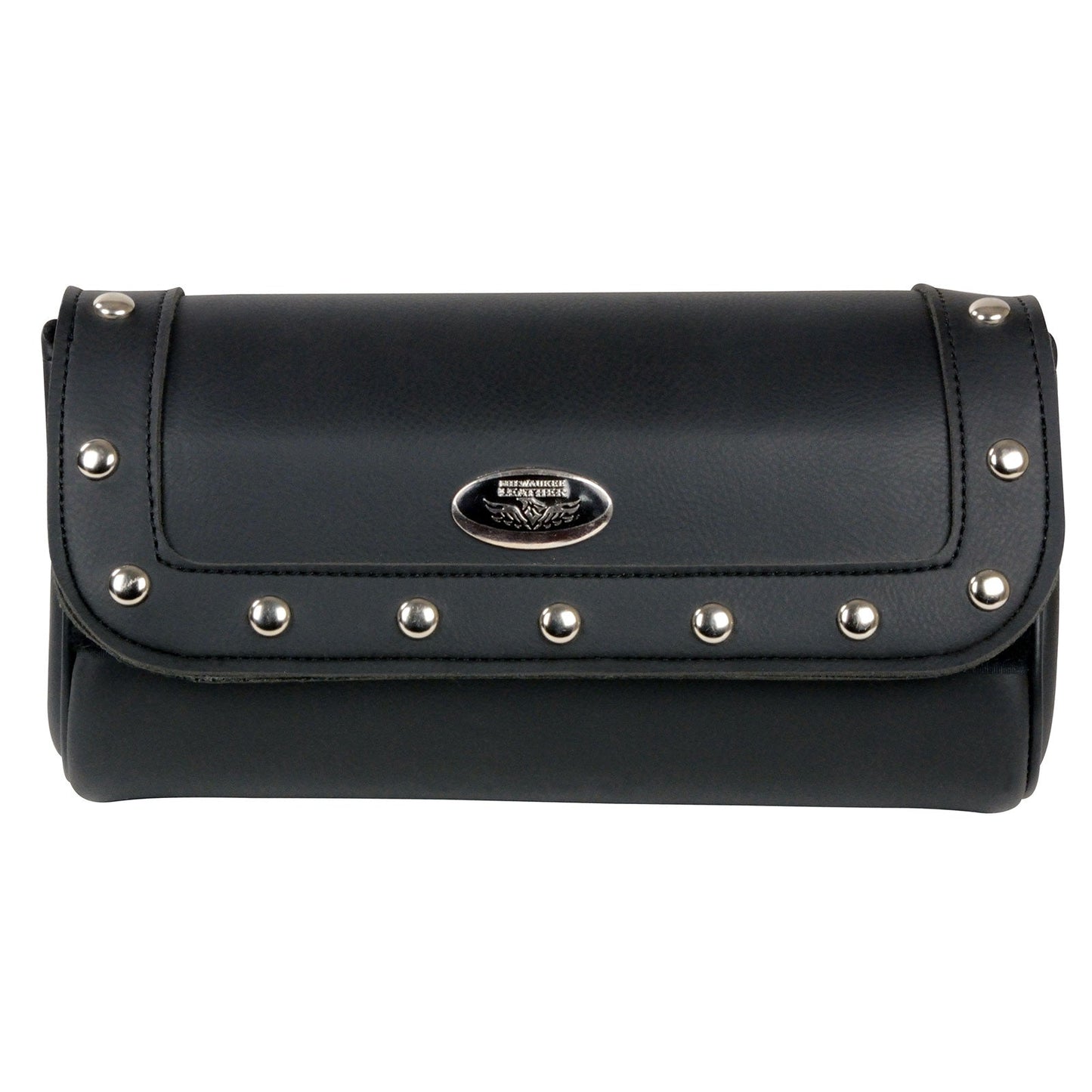 Milwaukee Leather SH614 Black PVC Large Riveted Motorcycle Tool Bag