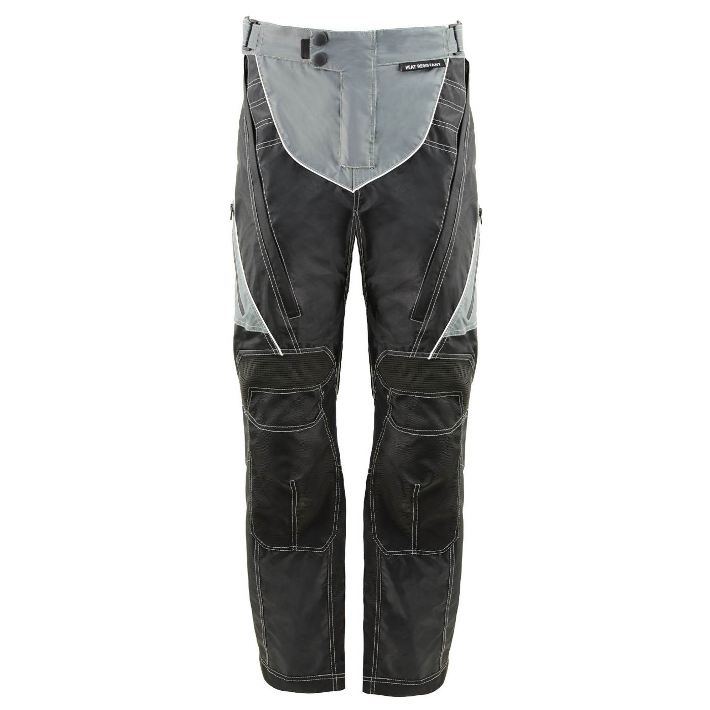Milwaukee Leather MPM5730 Men's Black and Grey Tri-Tex Fabric Motorcycle Rider Pants w/ CE Armor Protection