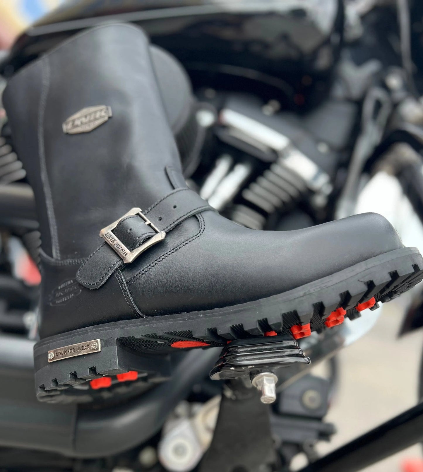 Engineer - Mens Motorcycle Biker Leather Boots