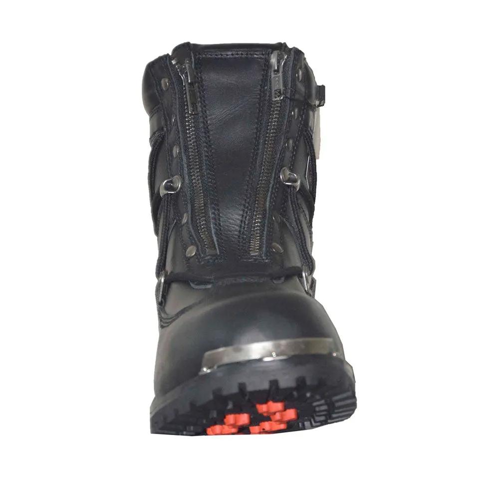 Warpath - Mens Motorcycle Biker Leather Boots