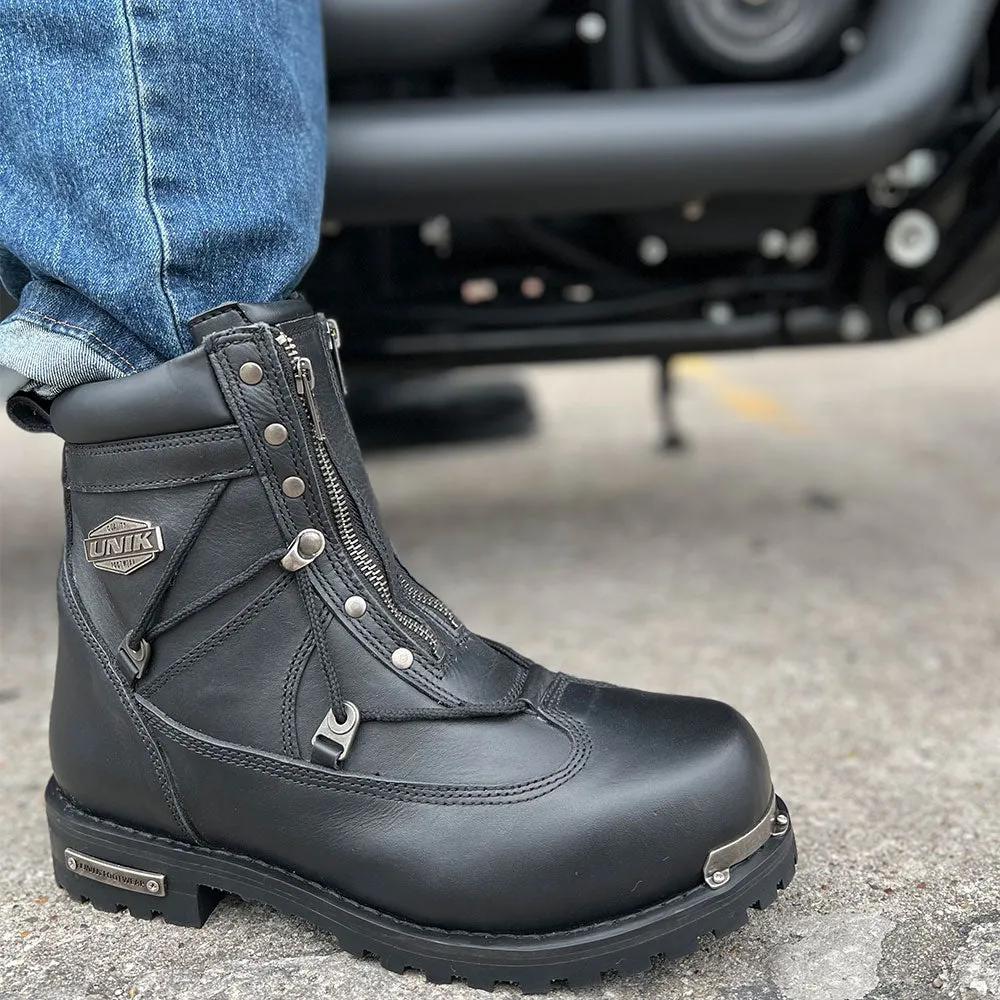 Warpath - Mens Motorcycle Biker Leather Boots