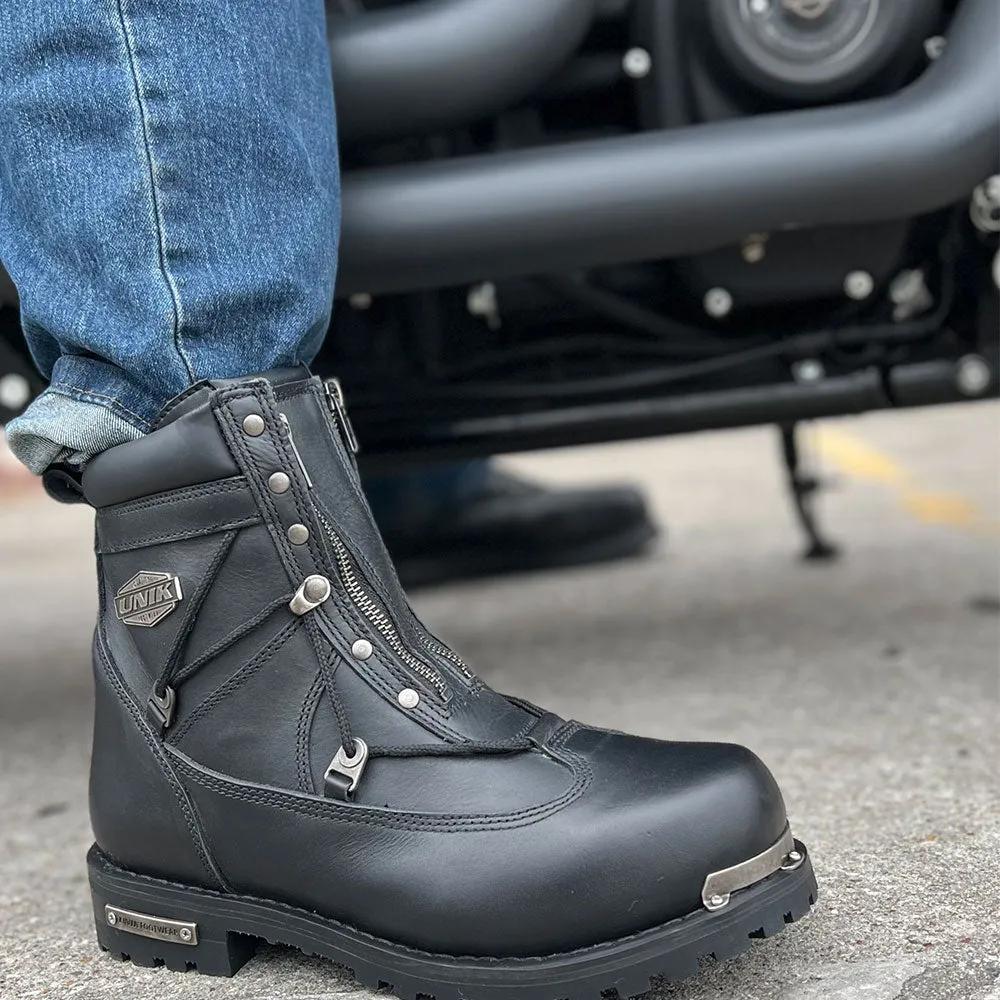 Warpath - Mens Motorcycle Biker Leather Boots