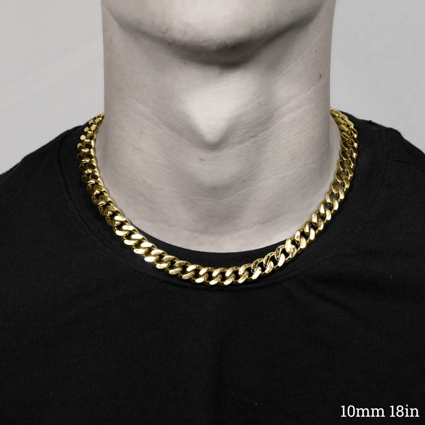 Gold Diamond Cut Curb Chain