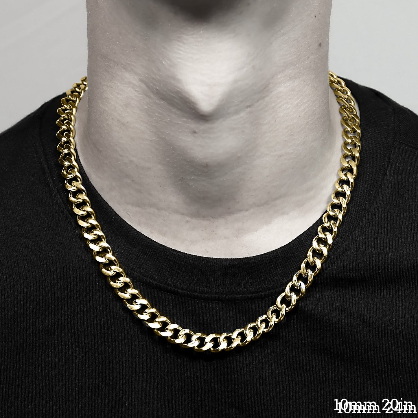 Gold Diamond Cut Curb Chain