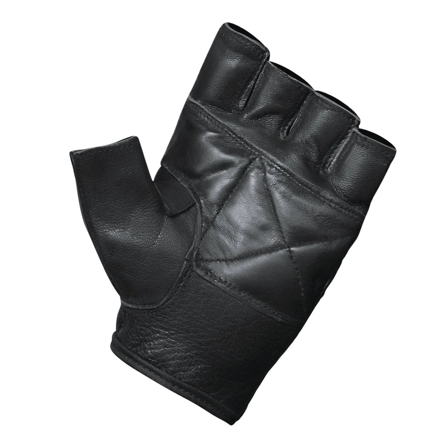Gripshield - Men's Leather Motorcycle Fingerless Gloves