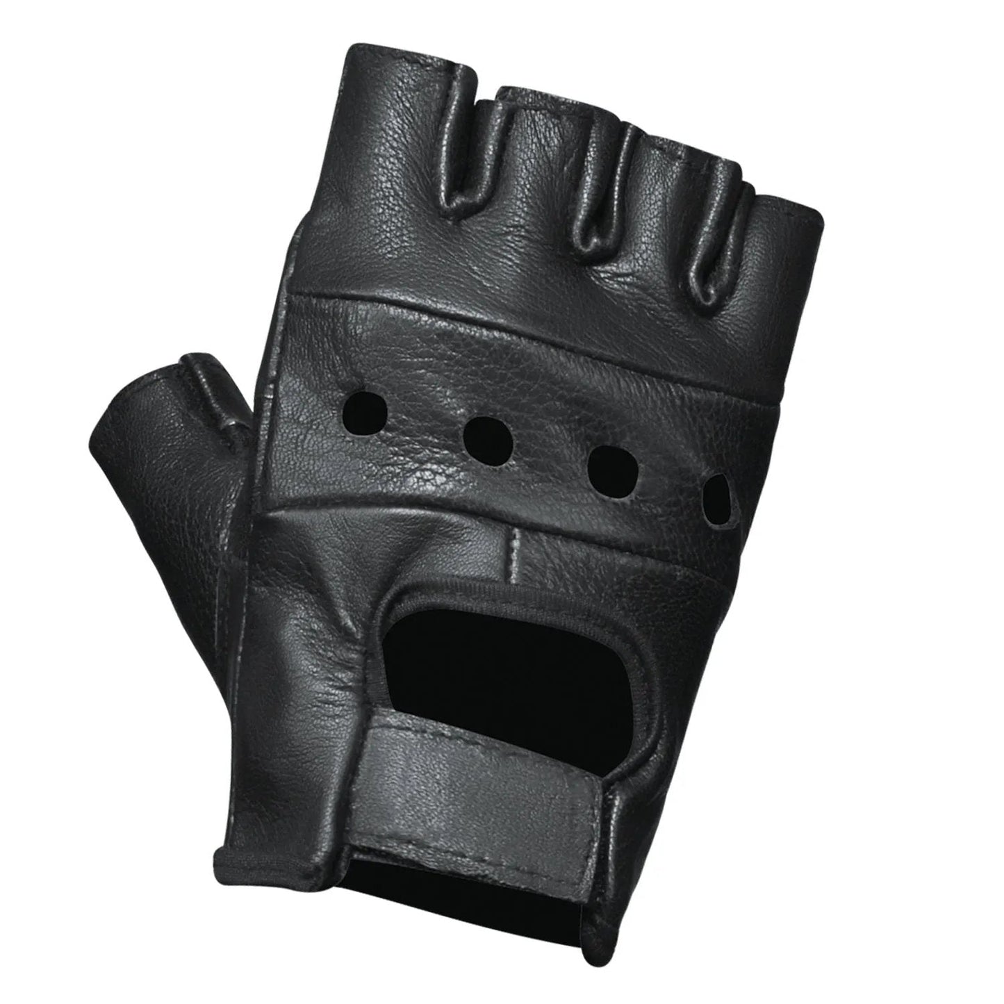 Men’s Street Ride Fingerless Leather Gloves