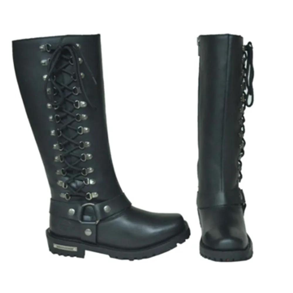 Outrida - Ladies Motorcycle Biker Leather Boots